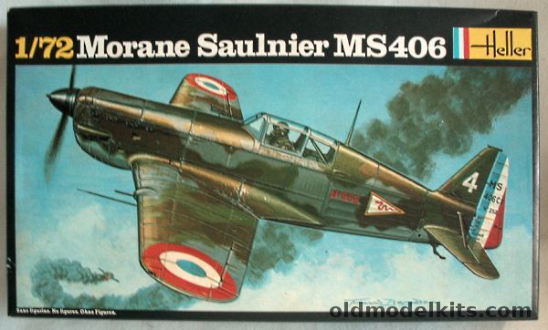 Heller 1/72 Morane Saulnier MS-406 - 1 Esc du G.C. 1/3 France 1939, 213 plastic model kit